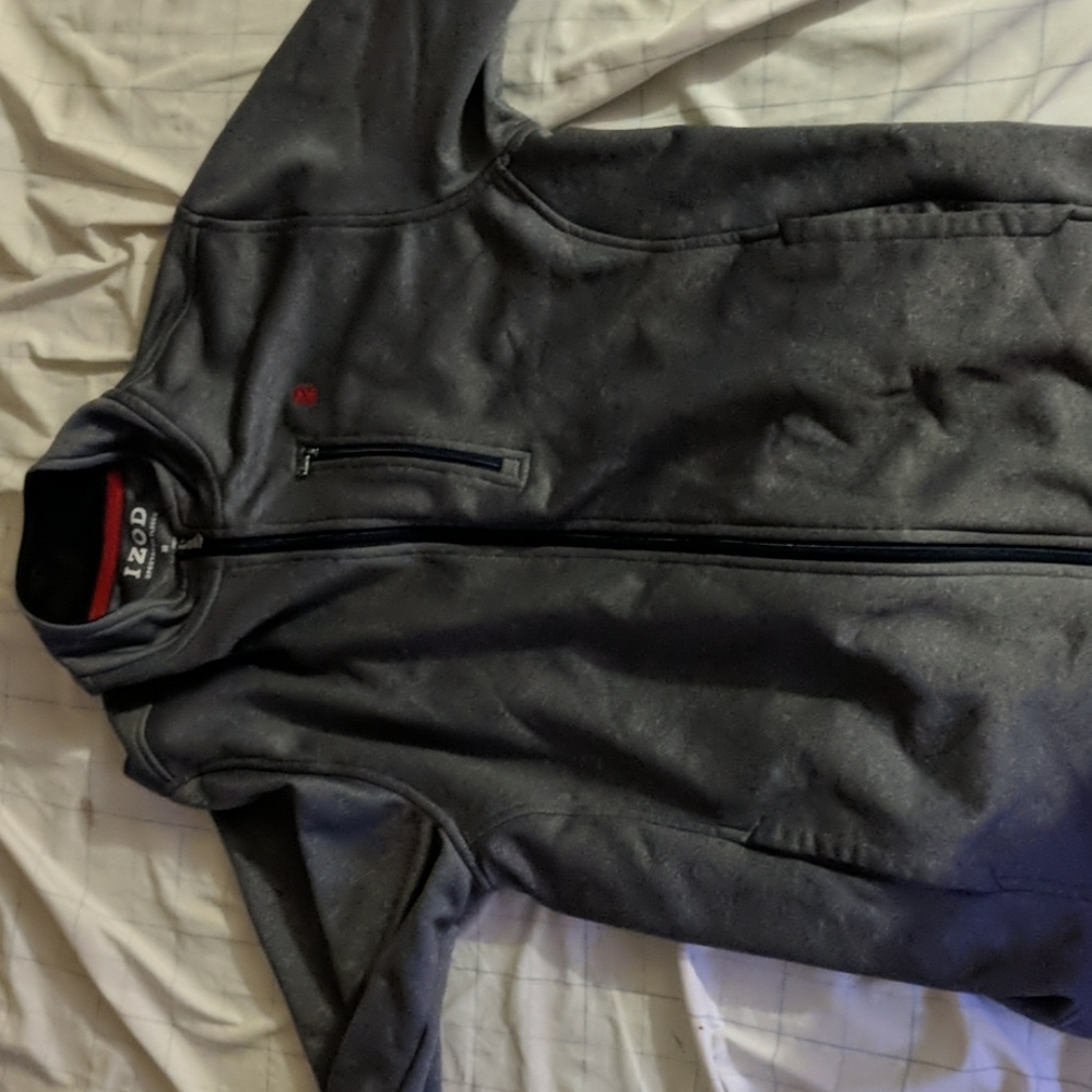Gray Izod spectator fleece jacket